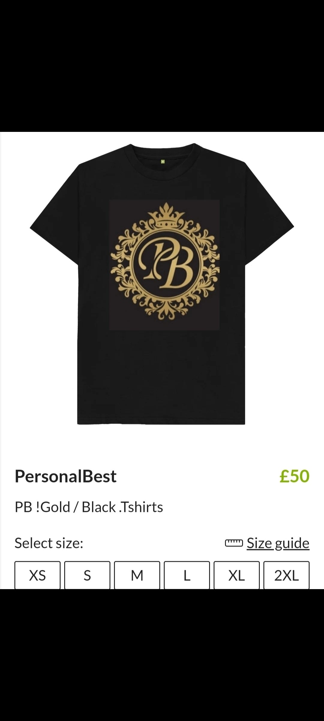 PERSONALBEST74 Luxury Signature Tshirt.